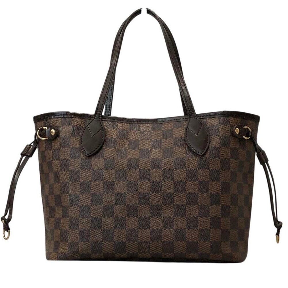 Authentic Louis Vuitton Neverfull PM Purse Damier Ebene Tote Shoulder Bag Red - Picture 7 of 14